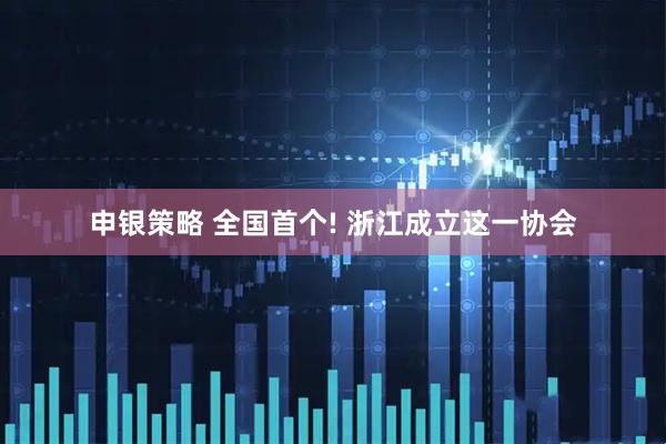 申银策略 全国首个! 浙江成立这一协会